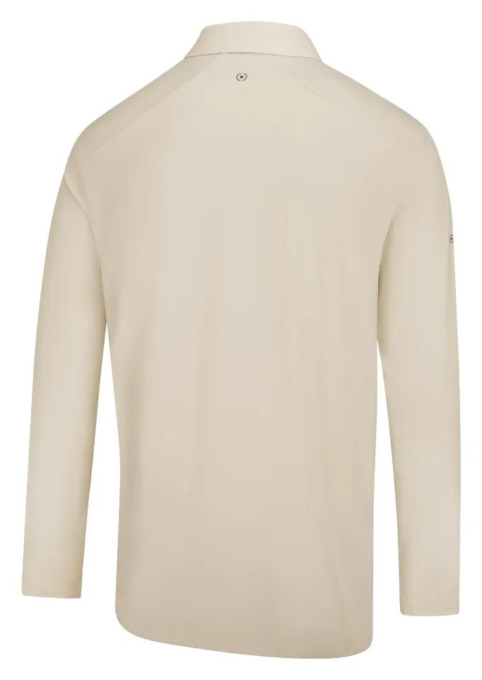 PING Demitri Longsleeve pánské polo, egret