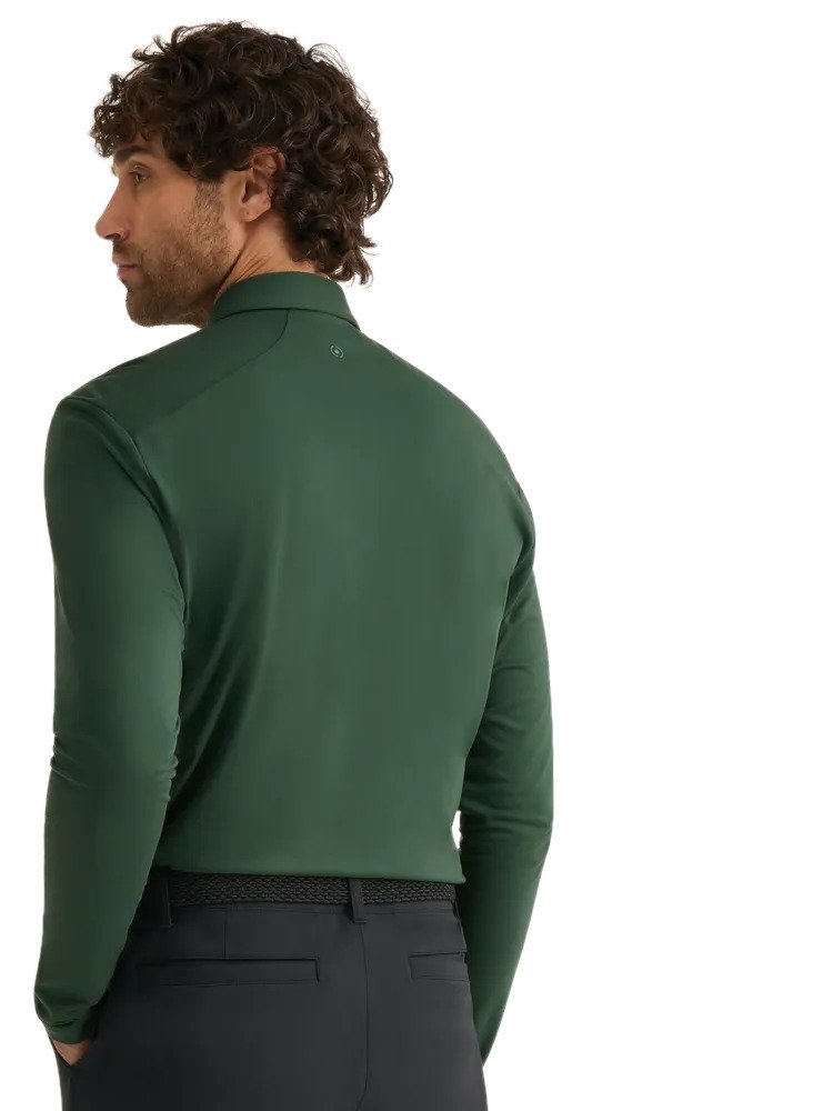 PING Demitri Longsleeve pánské polo, gorse green