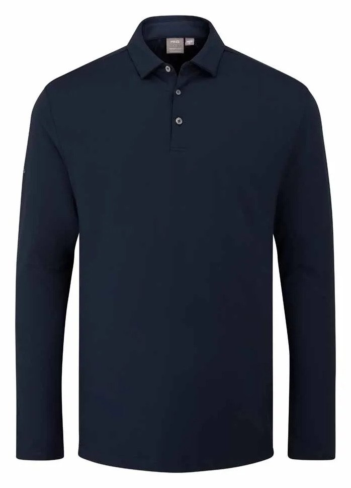 PING Demitri Longsleeve pánské polo, navy