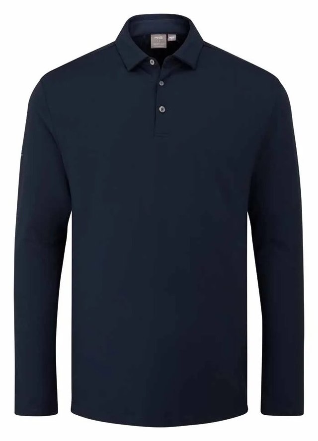 PING Demitri Longsleeve pánské polo, navy
