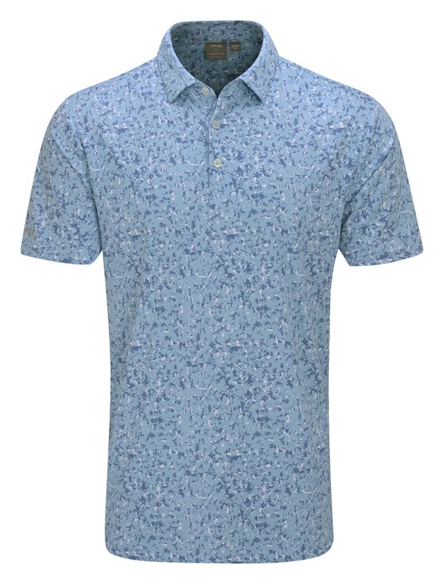PING Gilmore pánské polo, dusty blue multi