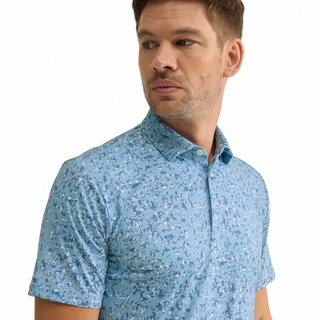 PING Gilmore pánské polo, dusty blue multi