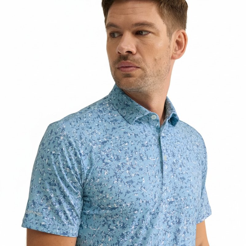 PING Gilmore pánské polo, dusty blue multi