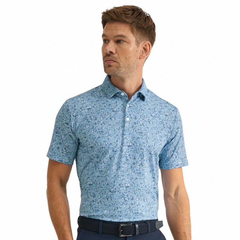 PING Gilmore pánské polo, dusty blue multi