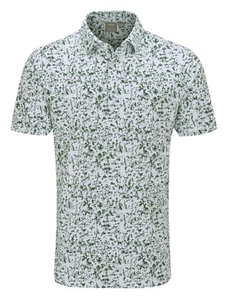 PING Gilmore pánské polo, white/gorse green multi