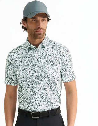 PING Gilmore pánské polo, white/gorse green multi