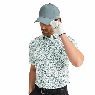 PING Gilmore pánské polo, white/gorse green multi