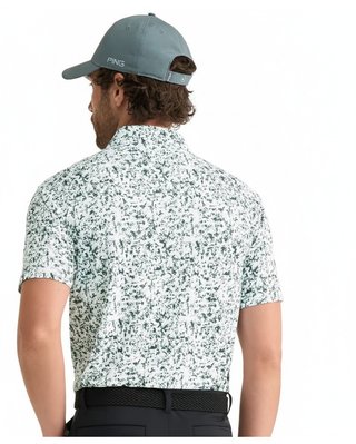 PING Gilmore pánské polo, white/gorse green multi