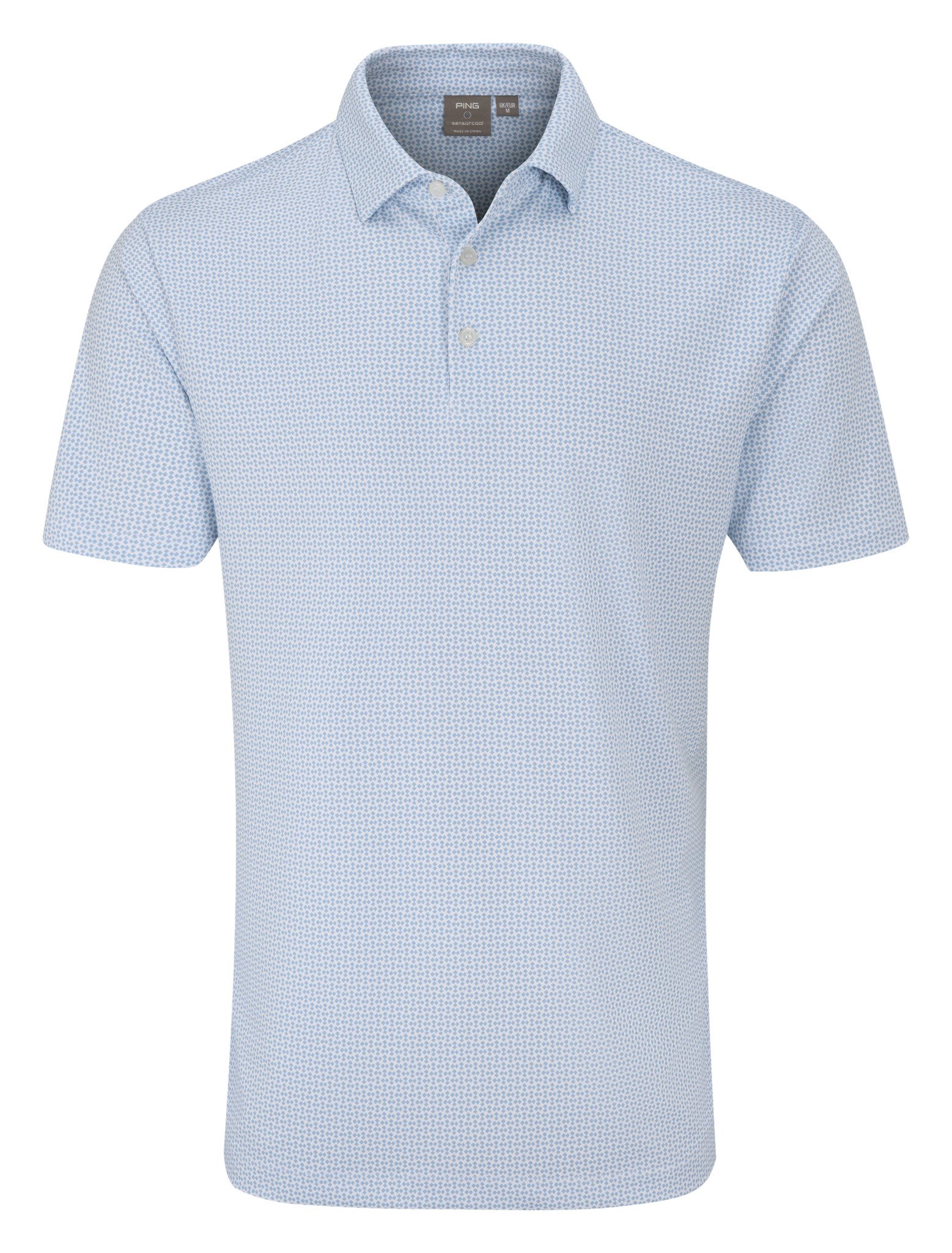 PING Gilmore pánské polo, white/dusty blue