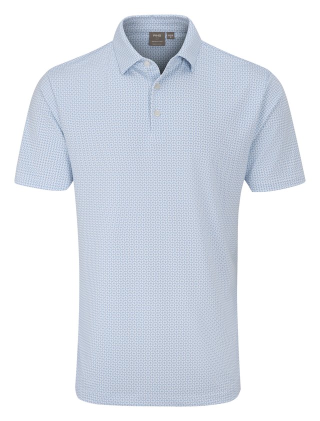 PING Gilmore pánské polo, white/dusty blue