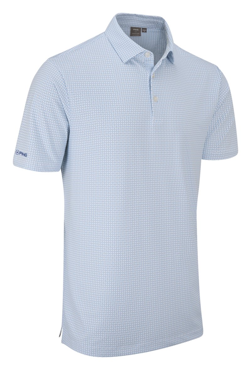PING Gilmore pánské polo, white/dusty blue
