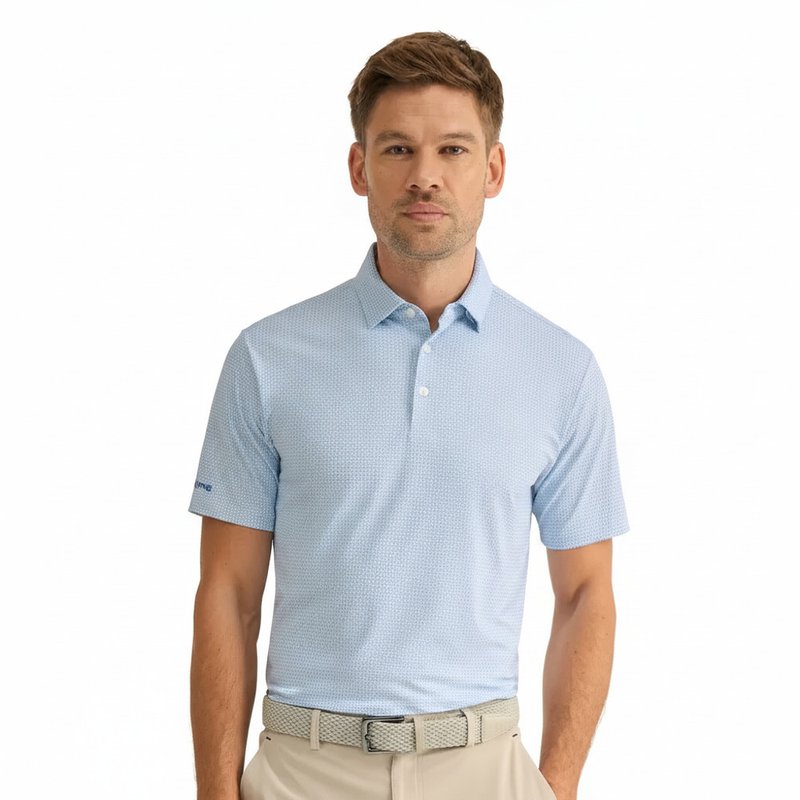 PING Gilmore pánské polo, white/dusty blue
