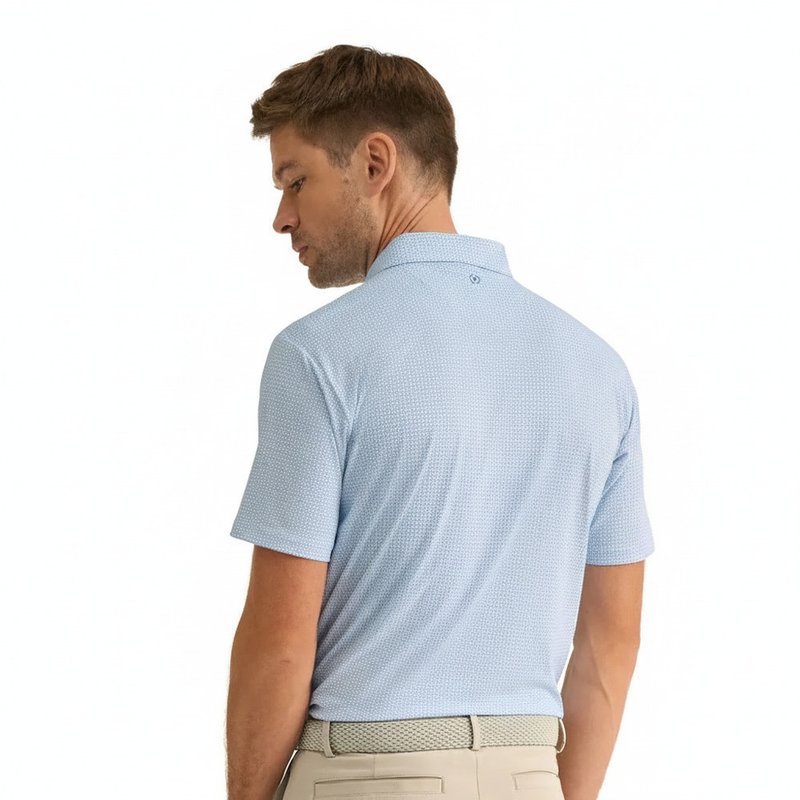 PING Gilmore pánské polo, white/dusty blue