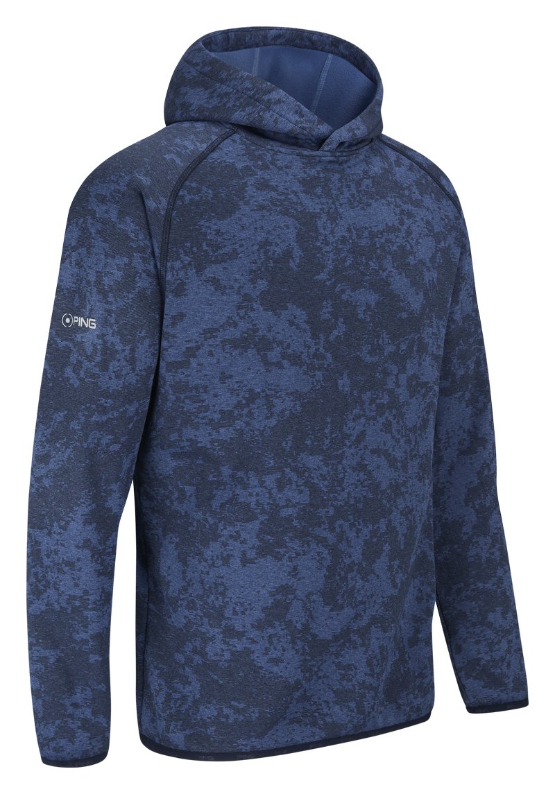 PING Saul pánská mikina, deep sea blue camo
