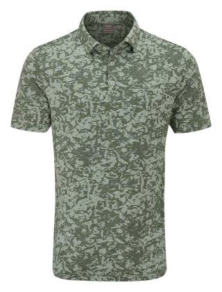 PING Marek Camo Jacquard pánské polo, jade multi