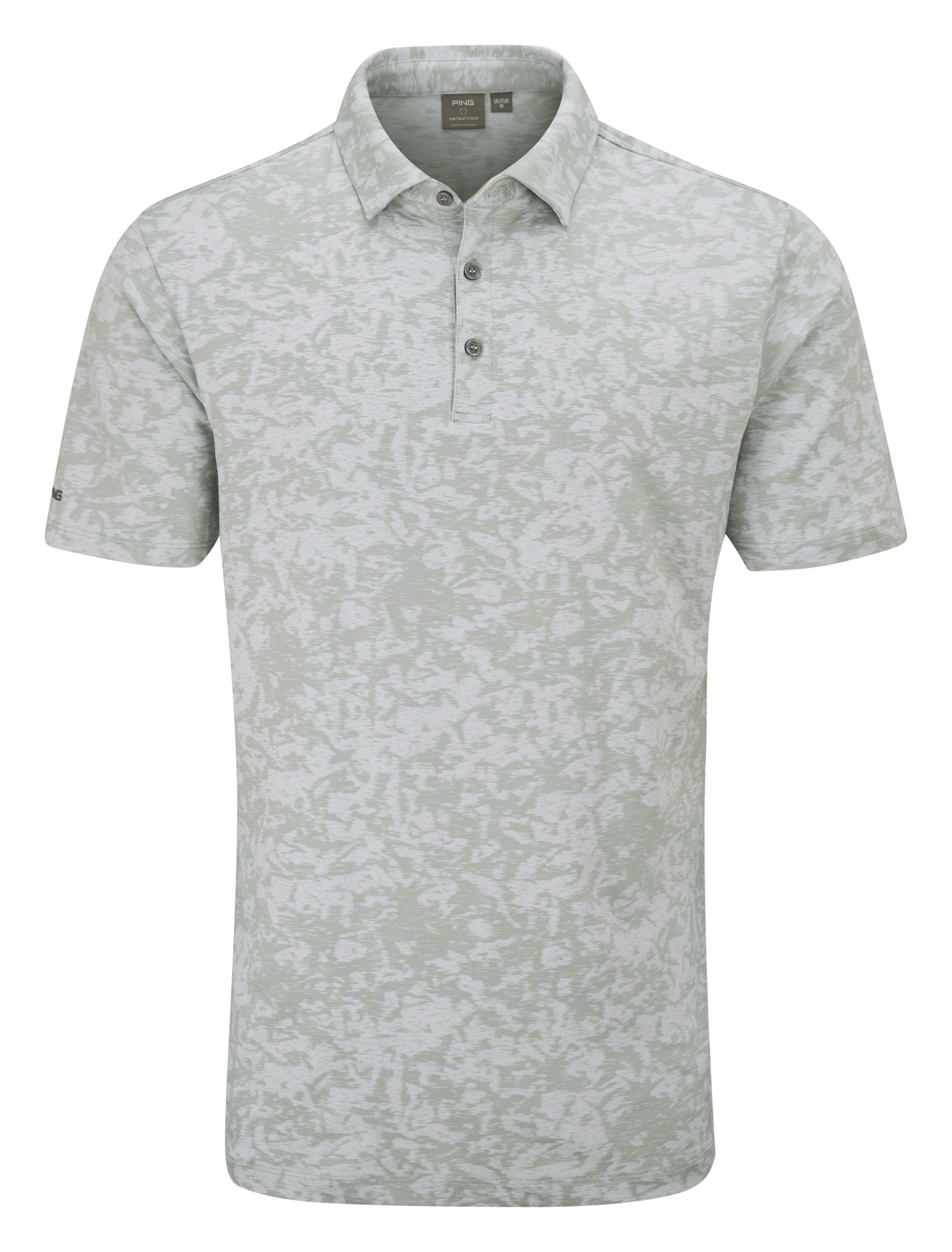 PING Marek Camo Jacquard pánské polo, silver multi