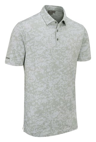PING Marek Camo Jacquard pánské polo, silver multi