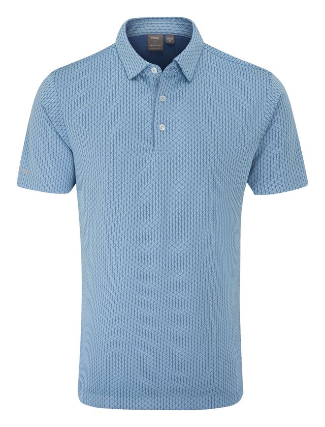 PING Hershel pánské polo, dusty blue multi