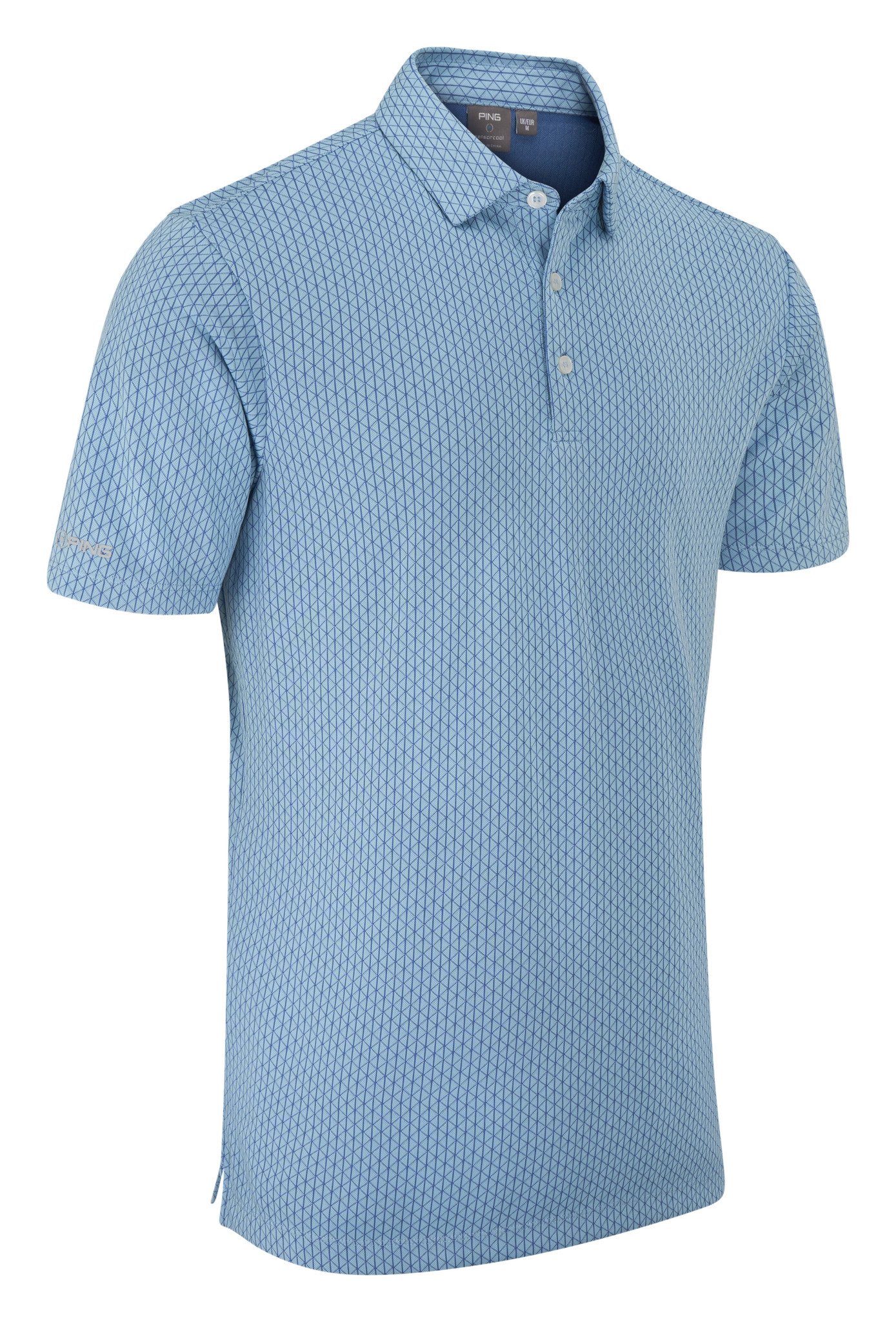 PING Hershel pánské polo, dusty blue multi