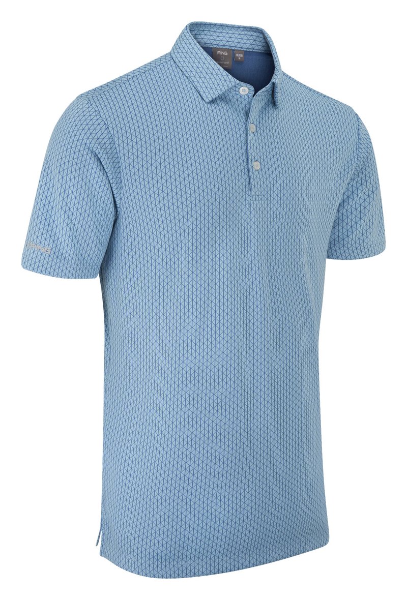 PING Hershel pánské polo, dusty blue multi