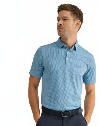 PING Hershel pánské polo, dusty blue multi