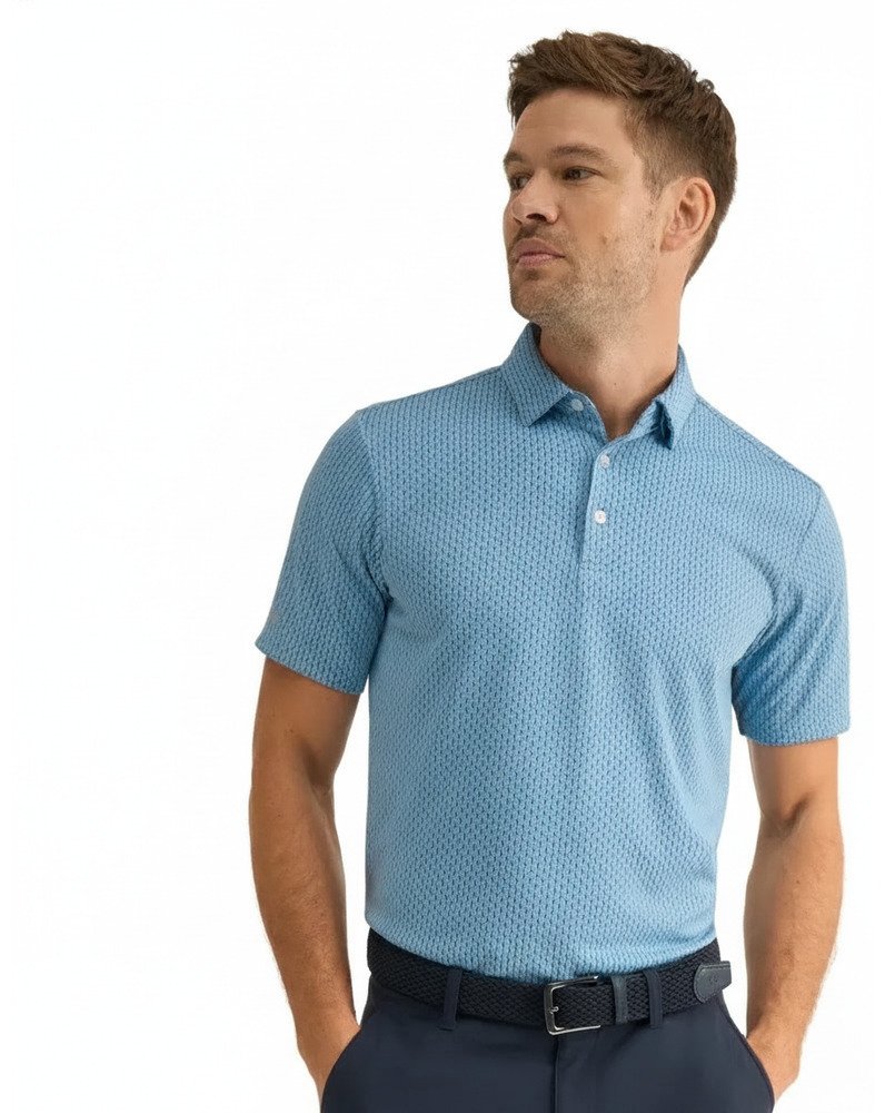 PING Hershel pánské polo, dusty blue multi