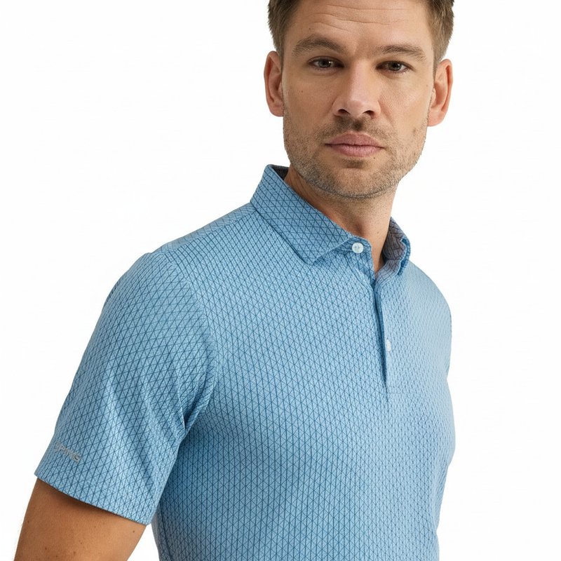 PING Hershel pánské polo, dusty blue multi
