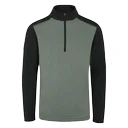 PING Ramsey half zip ribbed fleece pánská mikina, laurel marl/black