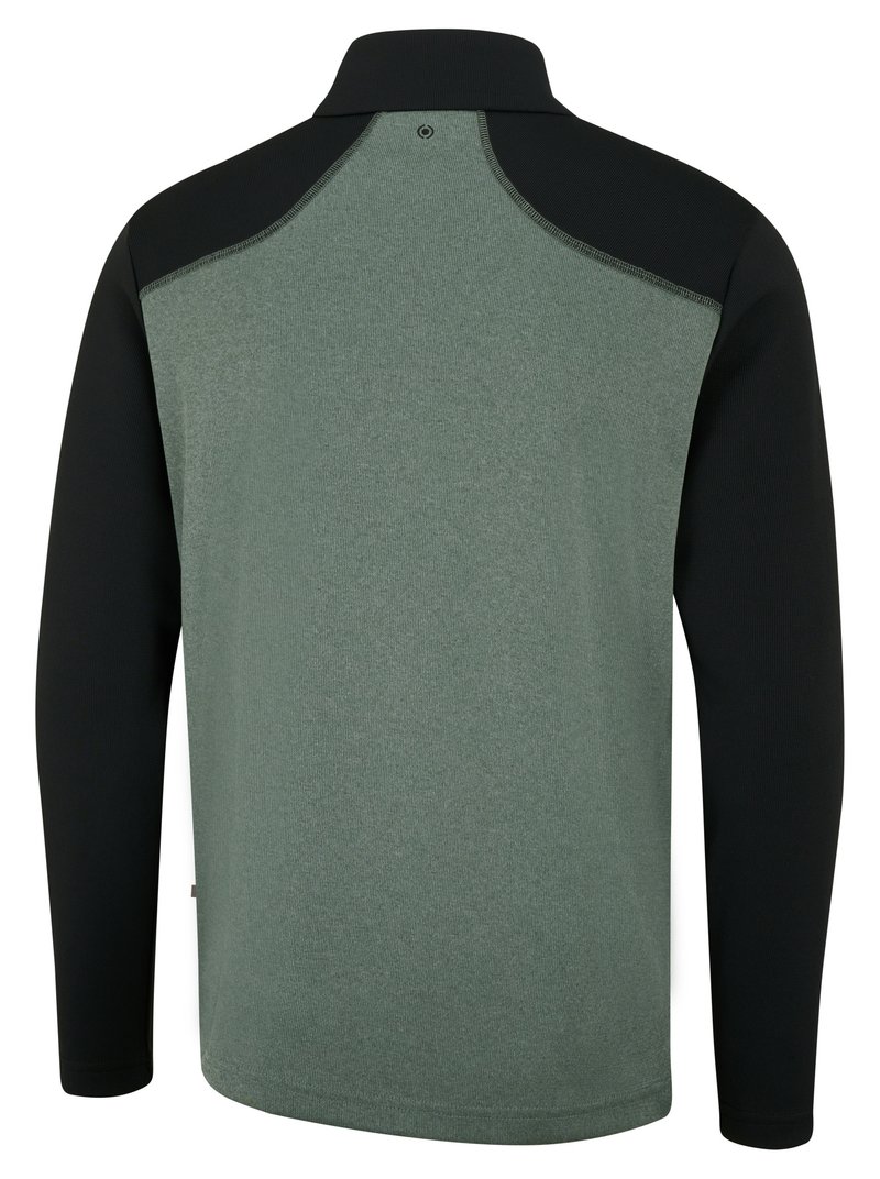 PING Ramsey half zip ribbed fleece pánská mikina, laurel marl/black