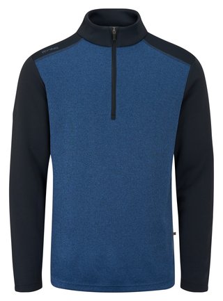 PING Ramsey half zip ribbed fleece pánský svetr, inky marl/navy