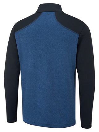 PING Ramsey half zip ribbed fleece pánský svetr, inky marl/navy
