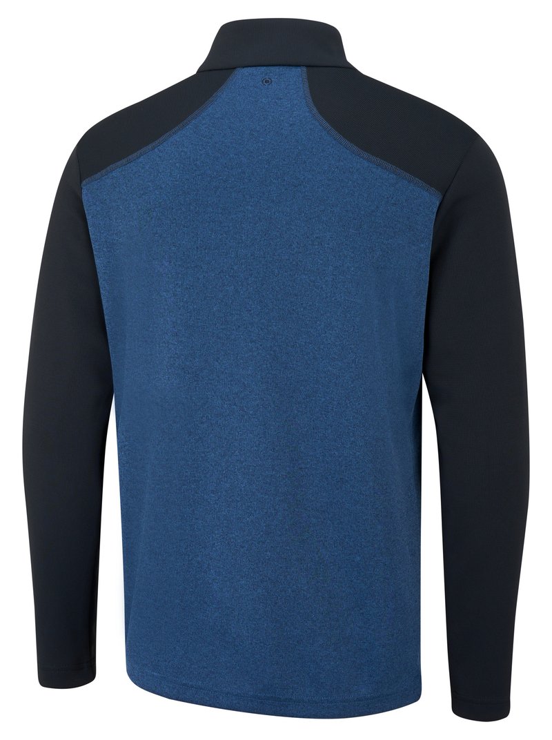 PING Ramsey half zip ribbed fleece pánský svetr, inky marl/navy