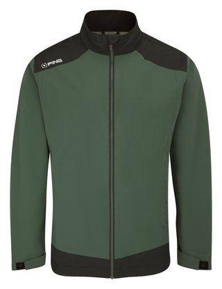 PING AquaDrive pánská bunda do větru i deště, gorse green/black