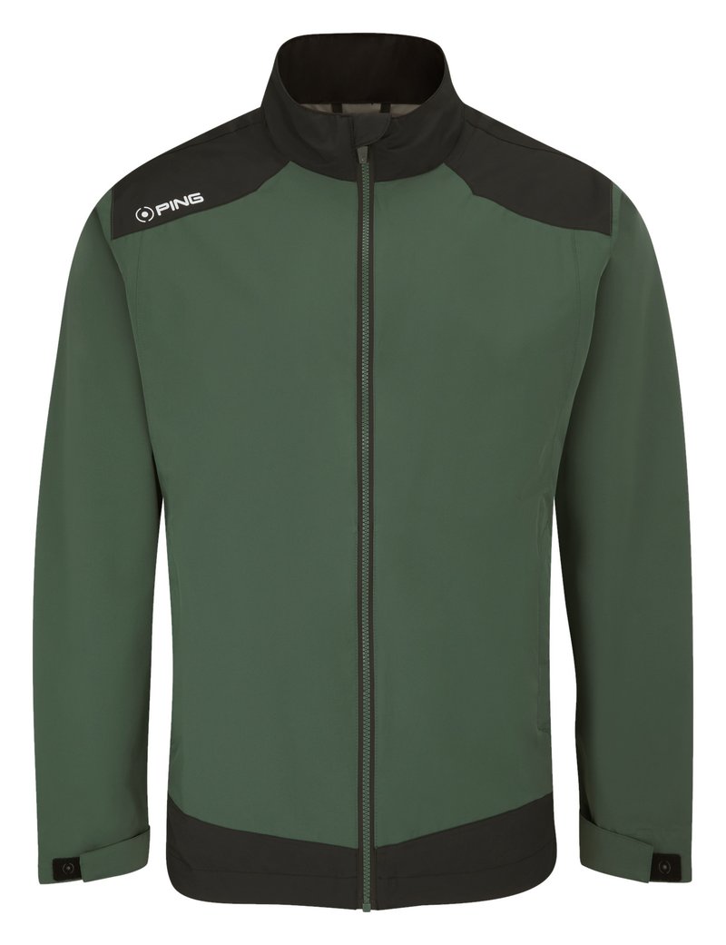 PING AquaDrive pánská bunda do větru i deště, gorse green/black