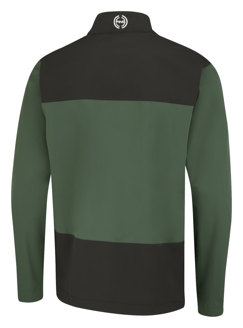 PING AquaDrive pánská bunda do větru i deště, gorse green/black