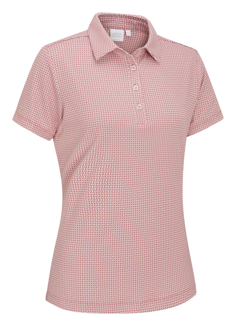 PING Mave dámské polo, coral blush/white