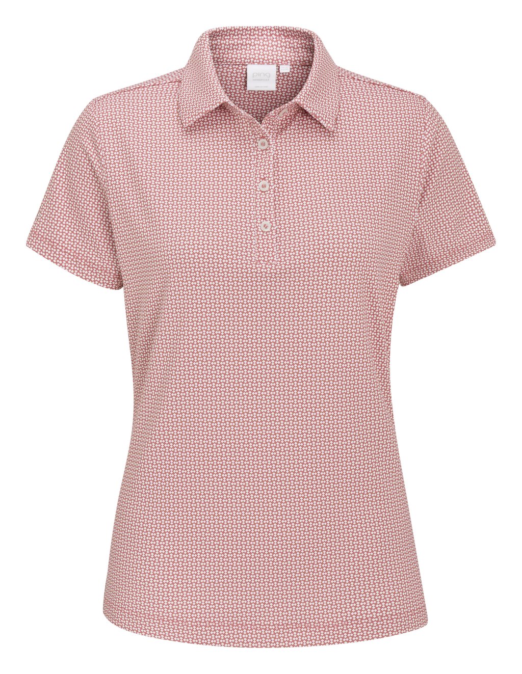 PING Mave dámské polo, coral blush/white
