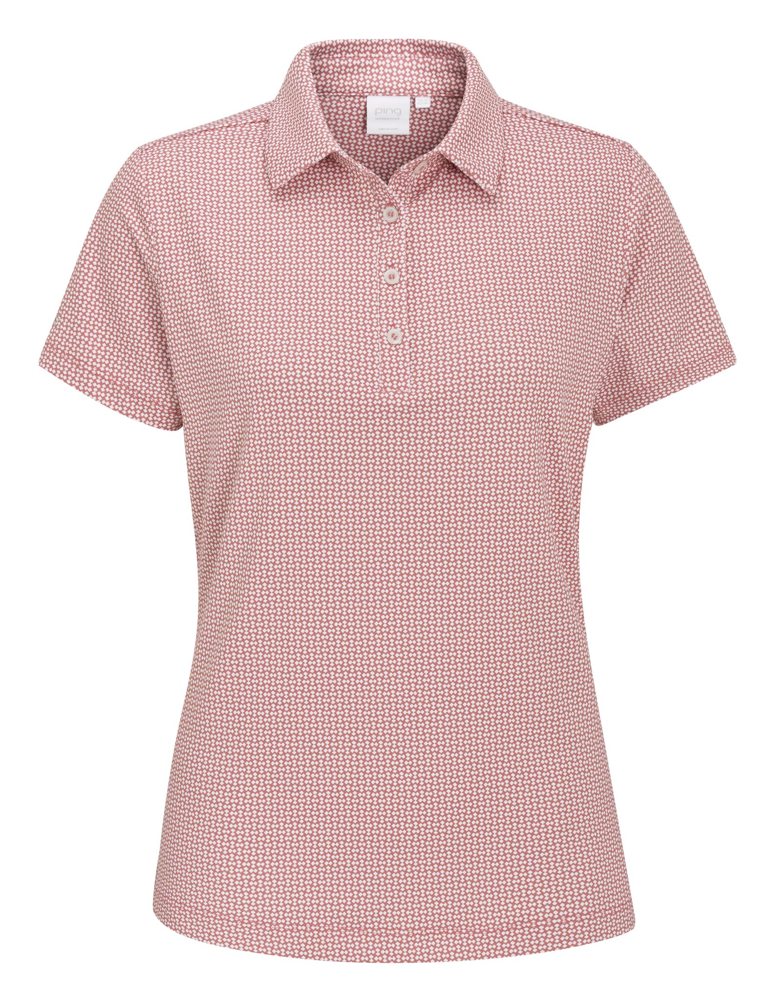 PING Mave dámské polo, coral blush/white