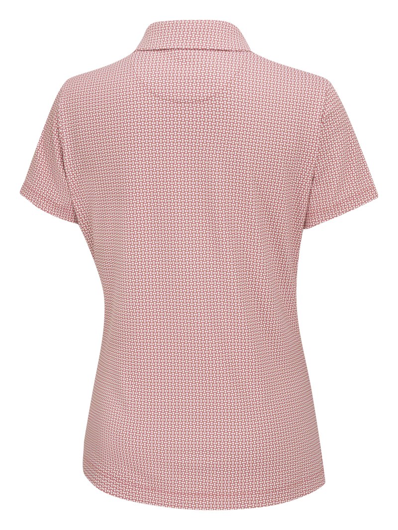 PING Mave dámské polo, coral blush/white