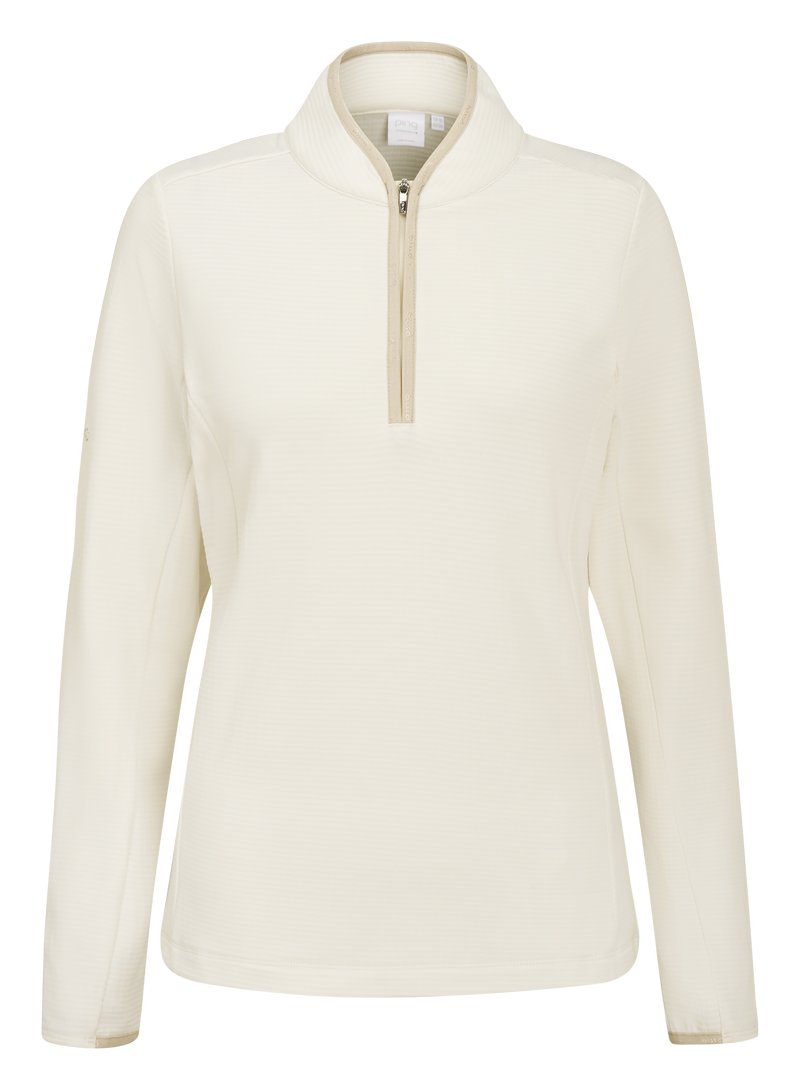 PING Abigale Performance Fleece dámská mikina, egret
