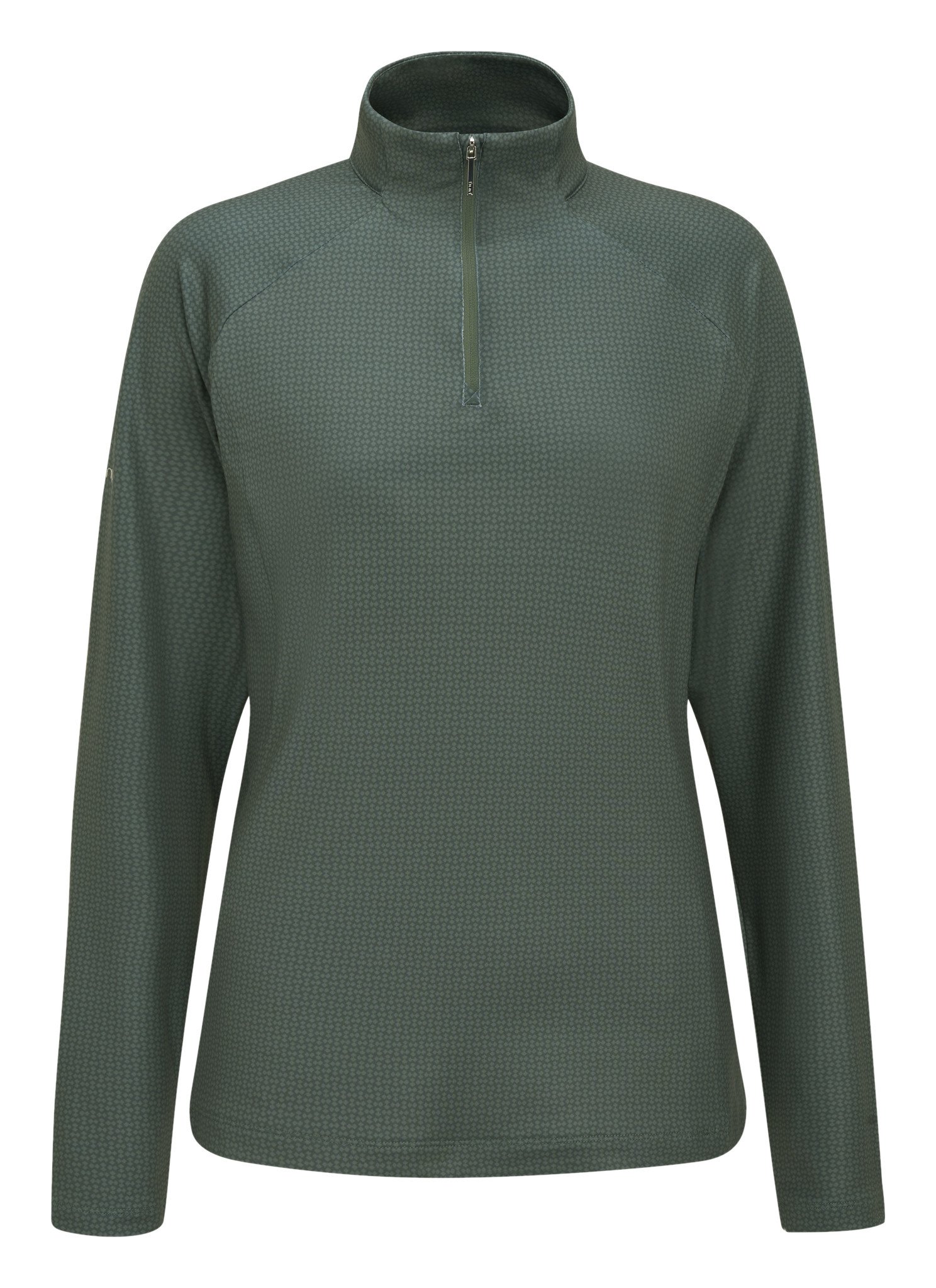 PING Jasmine Printed dámské triko s dlouhým rukávem, gorse green/laurel