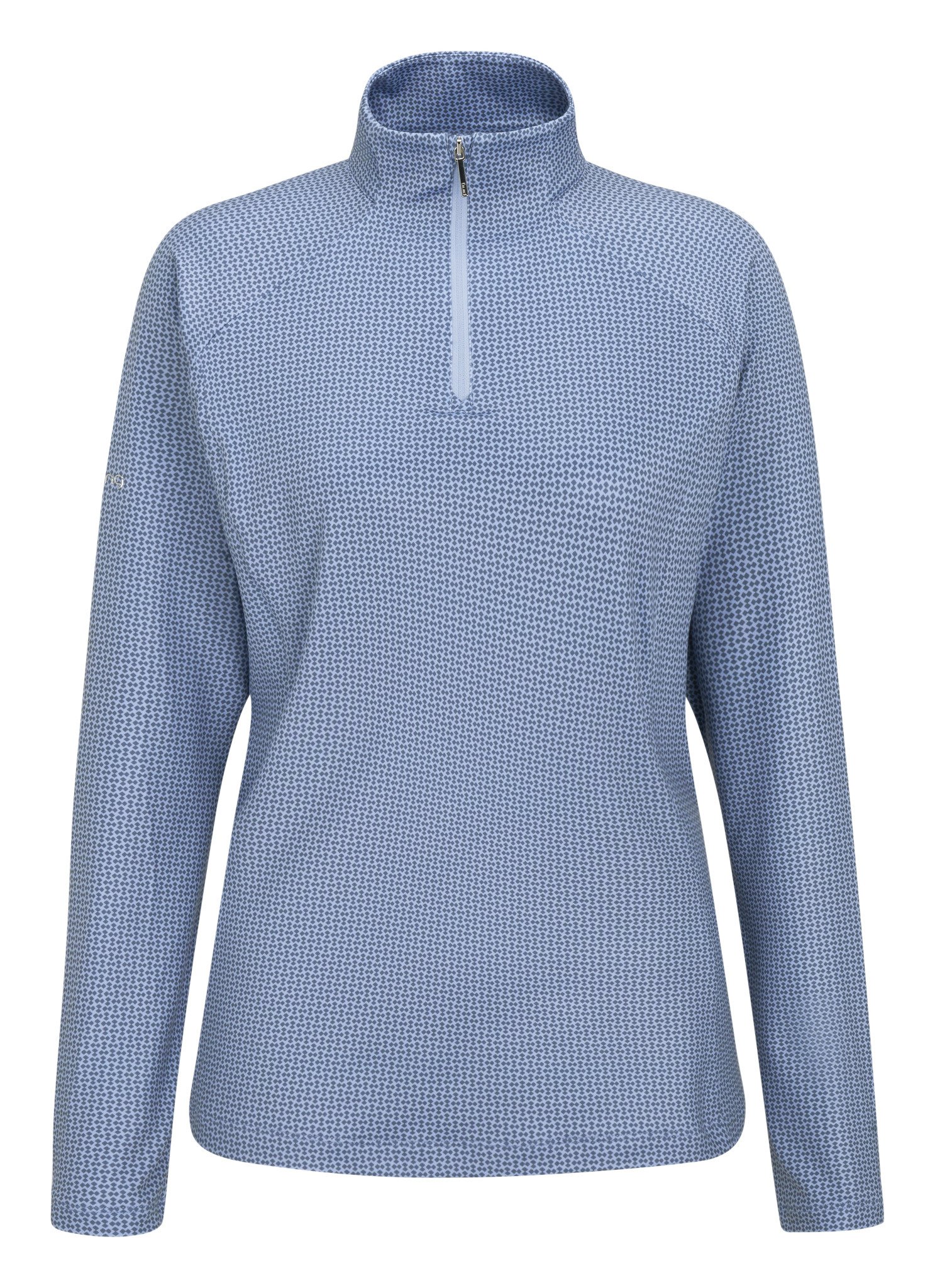 PING Jasmine Printed dámské triko s dlouhým rukávem, viola/blue indigo