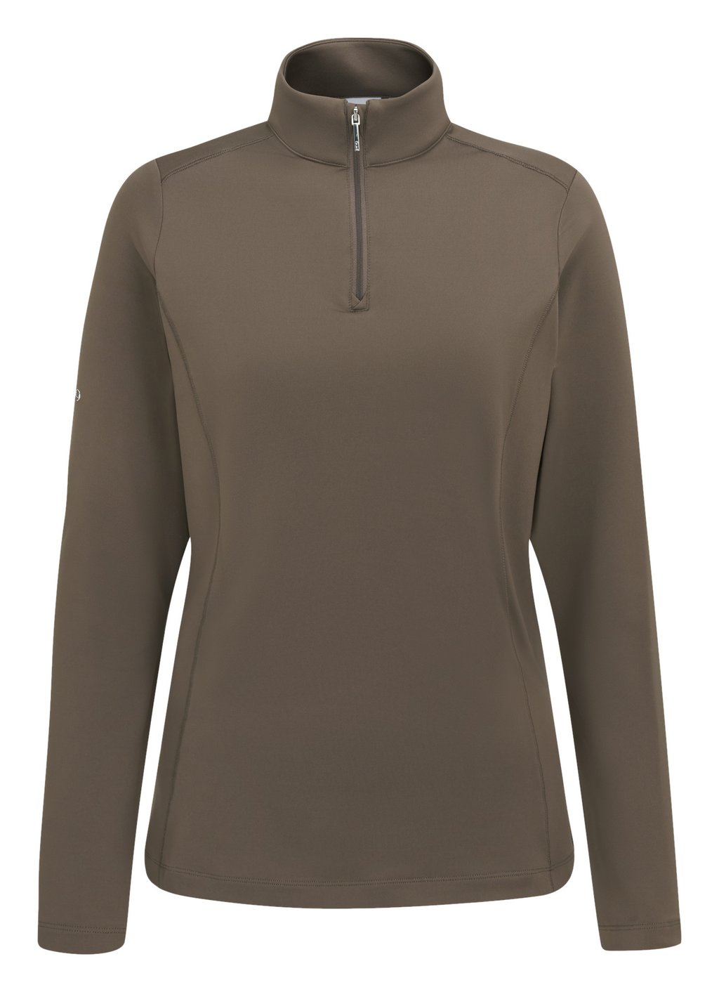 PING Aveline Half Zip dámské triko s dlouhým rukávem, coffee