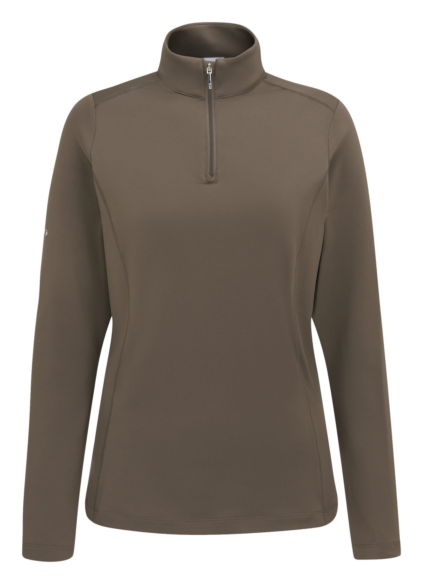 PING Aveline Half Zip dámské triko s dlouhým rukávem, coffee