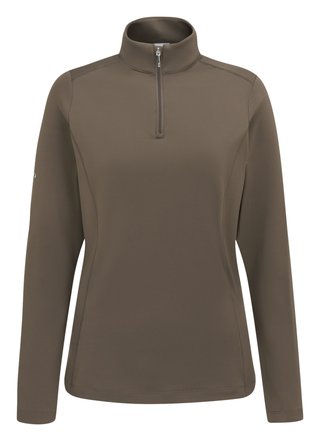 PING Aveline Half Zip dámské triko s dlouhým rukávem, coffee