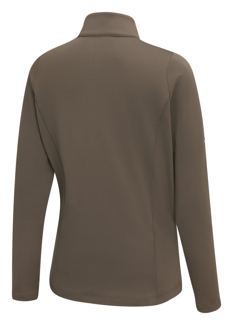 PING Aveline Half Zip dámské triko s dlouhým rukávem, coffee