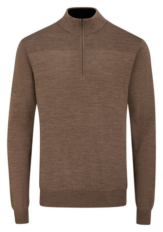 PING Dorset Quarter Zip pánská mikina, coffee marl