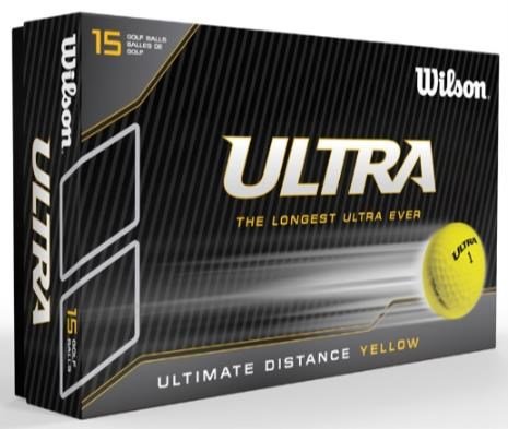 Wilson Ultra Ultimate Distance Yellow golfové míčky, 15ks