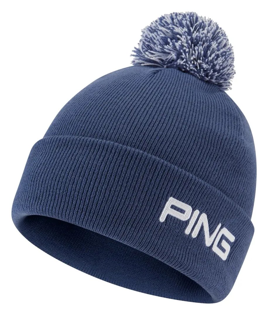 PING Cresting Knit pánská zimní čepice, tmavě modrá