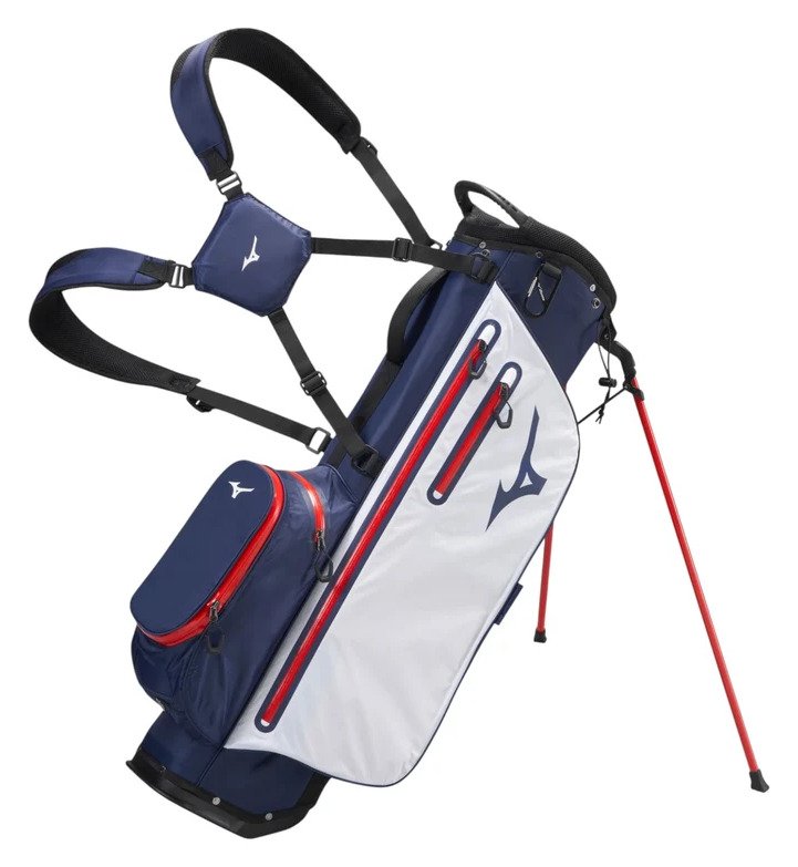 Mizuno BR-DRI stand bag, námořnická/červená
